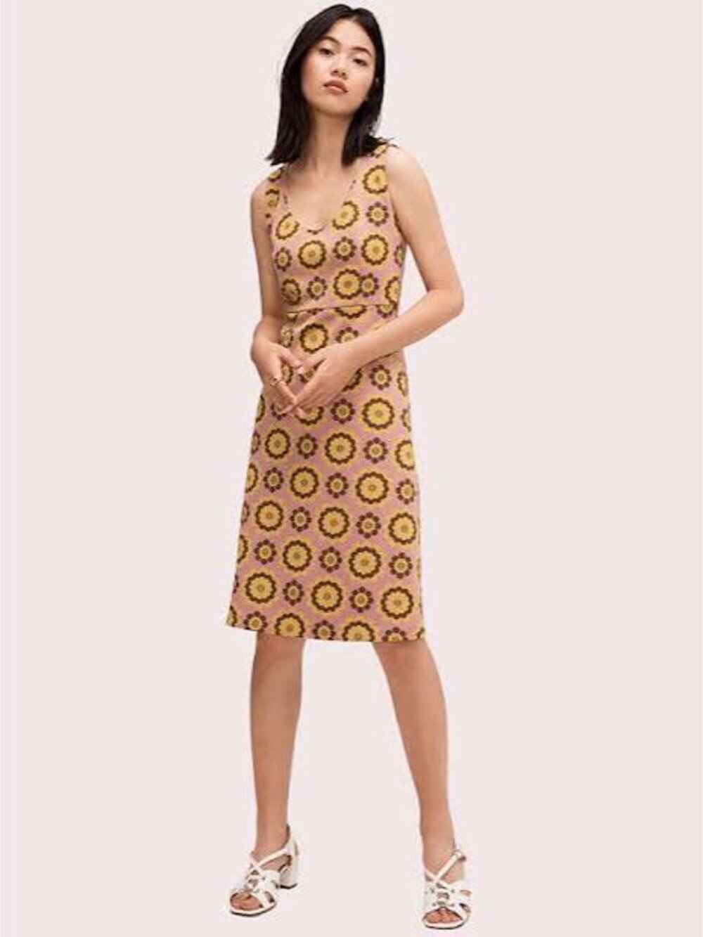 Kate Spade Geo Floral Jacquard Dress